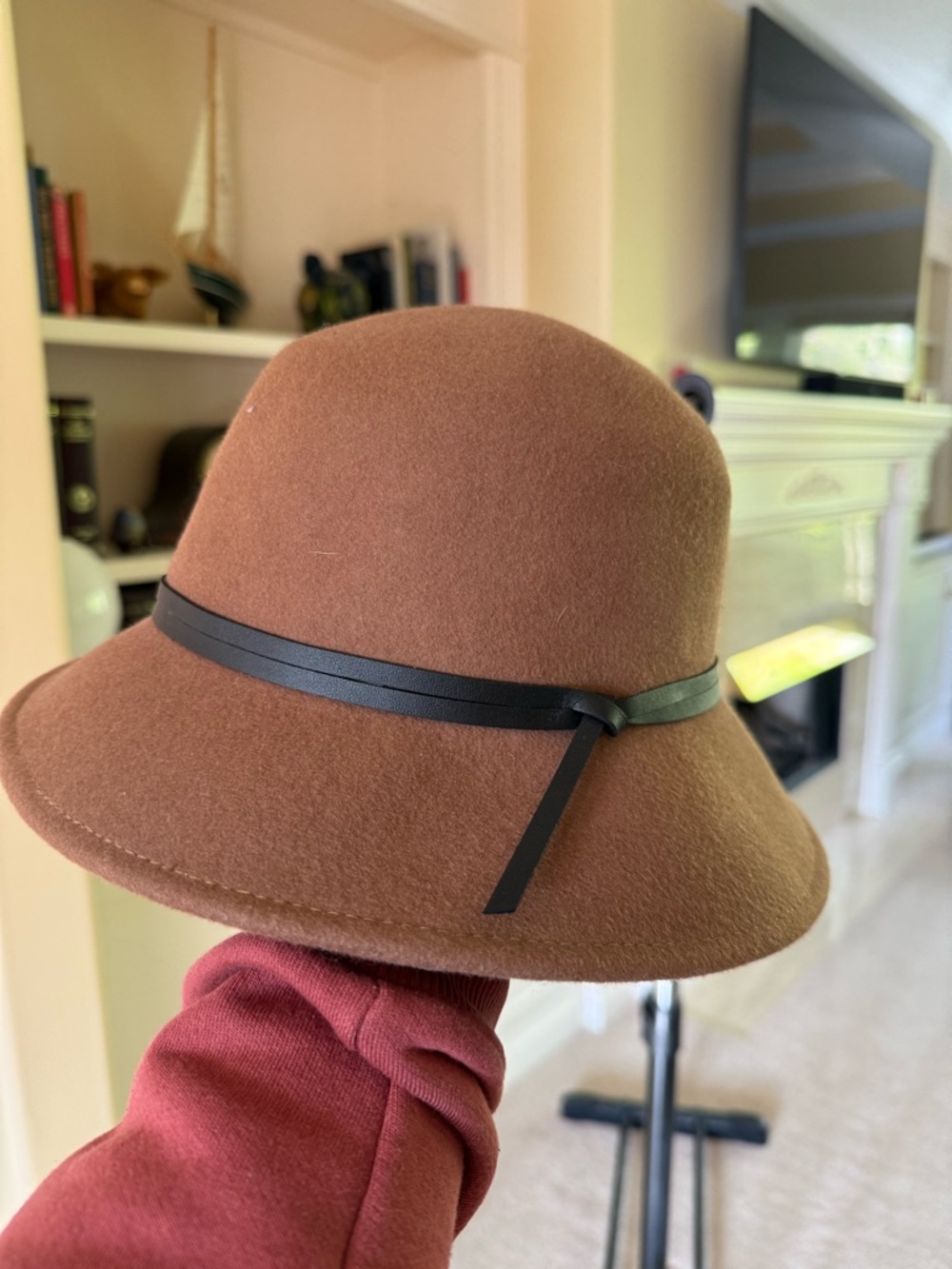 Brown wool felt hat